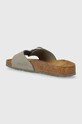 Obuv Nubukové šľapky Birkenstock Madrid Big Buckle 1022176 sivá