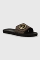 marrone MICHAEL Michael Kors ciabatte slide MK Charm Slide Donna