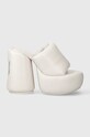 Kožne natikače Naked Wolfe Wow Wow.White bijela SS24