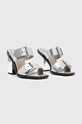 AllSaints slapi de piele Camille WF719Z argintiu SS24