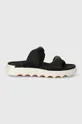 Sorel infradito in pelle VIIBE TWIST SLIDE nero