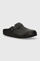 Birkenstock leather sliders Boston grain leather black 1026789