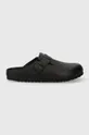 Birkenstock leather sliders Boston black