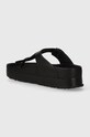 Scarpe Birkenstock infradito in pelle Gizeh Flex Platform 1026874 nero