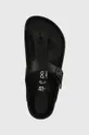 black Birkenstock leather flip flops Gizeh Flex Platform