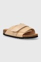Birkenstock infradito in nubuck Kyoto altri beige 1026560