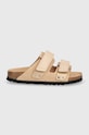 Кожени чехли Birkenstock Uji 1026544 бежов SS24
