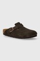 Natikače od brušene kože Birkenstock Boston mules smeđa 1027460