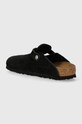 Scarpe Birkenstock ciabatte slide in camoscio Boston 1027067 nero