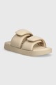 Inuikii klapki Padded Double Band imitacja skóry licowej beżowy 70104.125.Beige