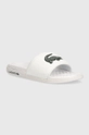 bianco Lacoste ciabatte slide Croco Dualiste Donna