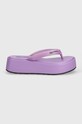 Karl Lagerfeld Jeans japonki WEDGE KLJ87905.SPR fioletowy SS24