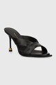 Кожаные шлепанцы Vanda Novak Mila Mila.Deep.Black чёрный SS25