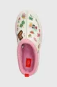 ružová Detské kožené papuče UGG TAZZ POP SKETCH