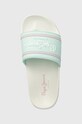 Pepe Jeans slapi copii SLIDER LOGO G turcoaz PGS70061