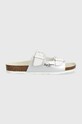 Pepe Jeans klapki OBAN BAY G srebrny PGS80004