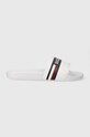 Šľapky Tommy Hilfiger CORPORATE HILFIGER POOL SLIDE FM0FM04911 biela SS24