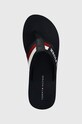 Obuwie Tommy Hilfiger japonki CORPORATE MONOTYPE BEACH SANDAL FM0FM04913 granatowy