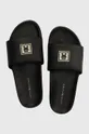 nero Tommy Hilfiger infradito in pelle TH RUBBER PATCH LEATHER SANDAL Uomo