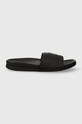 Шкіряні шльопанці Tommy Hilfiger TH RUBBER PATCH LEATHER SANDAL FM0FM05031 чорний SS24