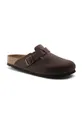 Birkenstock leather sliders Boston SFB brown