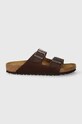 Кожаные шлепанцы Birkenstock Arizona BG коричневый 1023117