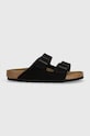 Замшеві шльопанці Birkenstock Arizona чорний 1027152