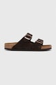Semišové šľapky Birkenstock Arizona hnedá 1027077