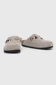 Birkenstock klapki zamszowe Boston szary