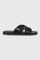 Tommy Hilfiger infradito in pelle CORE LTH CRISS C SANDAL blu navy