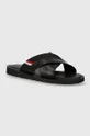 чёрный Кожаные шлепанцы Tommy Hilfiger CORE LTH CRISS C SANDAL Мужской