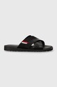 Tommy Hilfiger klapki skórzane CORE LTH CRISS C SANDAL FM0FM05010 czarny SS24