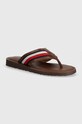 Japanke Tommy Hilfiger CORE TOE POST SANDAL tekstil smeđa FM0FM05011