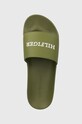Šľapky Tommy Hilfiger RAISED POOL SLIDE zelená FM0FM05022