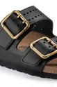 Birkenstock leather sliders Arizona Bold Gap Uppers: Natural leather Inside: Suede Outsole: Synthetic material