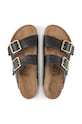 Birkenstock klapki skórzane Arizona Bold Gap 1022604 czarny
