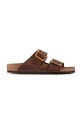 Birkenstock klapki skórzane Arizona Bold Gap Planet friendly brązowy 1022605