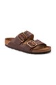 Birkenstock klapki skórzane Arizona Bold Gap 1022605 brązowy AA00