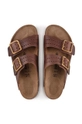 Birkenstock leather sliders Arizona Bold Gap Uppers: Natural leather Inside: Suede Outsole: Synthetic material