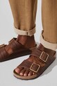 Birkenstock slapi de piele Arizona Bold Gap 1022605 maro