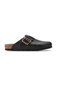 Шкіряні шльопанці Birkenstock Boston Bold Gap чорний 1022577