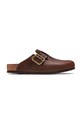 Кожаные шлепанцы Birkenstock Boston Bold Gap коричневый 1022589