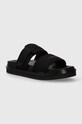 Calvin Klein Jeans papuci DOUBLE BAR SANDAL WB IN BR Planet friendly negru YM0YM00946