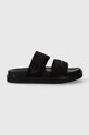 Calvin Klein Jeans papuci DOUBLE BAR SANDAL WB IN BR YM0YM00946 negru SS24