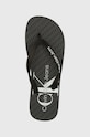 Calvin Klein Jeans slapi BEACH SANDAL GLOSSY negru YM0YM00952