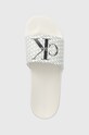 Calvin Klein Jeans klapki SLIDE AOP biały YM0YM00955