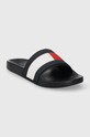 Šľapky Tommy Hilfiger RUBBER TH FLAG POOL SLIDE FM0FM04236 tmavomodrá SS24
