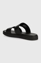 Boty Kožené pantofle Calvin Klein DOUBLE STRAP HM0HM01414 černá