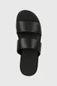 μαύρο Δερμάτινες παντόφλες Calvin Klein DOUBLE STRAP