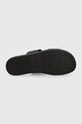 Kožené pantofle Calvin Klein DOUBLE STRAP HM0HM01414 černá